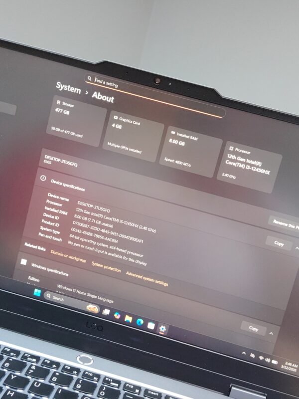 2026/04/1001005317-scaled.jpg Lenovo L0Q Gaming Laptop 12th Gen Core i5 8GB RTX 2050 (Pre-owned)