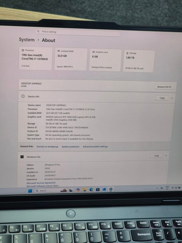 Lenovo Legion 5 Pro 13th Gen Core i7 32GB RTX 3050 6GB 2TB (Pre-owned)