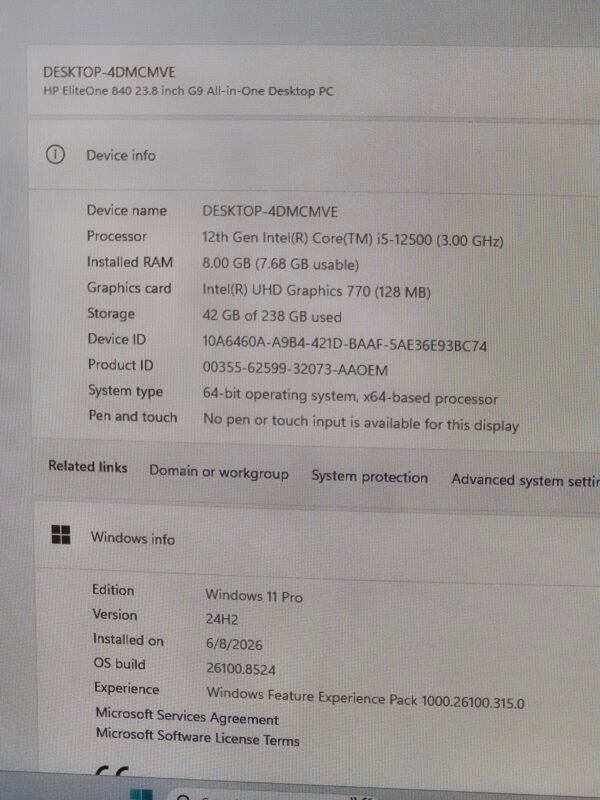 HP EliteOne 840 23.8-Inch G9 All In One Desktop PC (New Condition)
