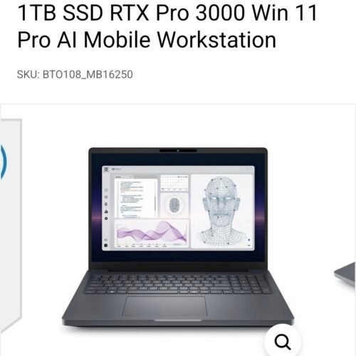 Dell Pro Max 16 Plus 16-inch Core Ultra 9 64GB RAM 1TB SSD RTX Pro 3000 12GB AI Mobile Workstation (Pre-owned)