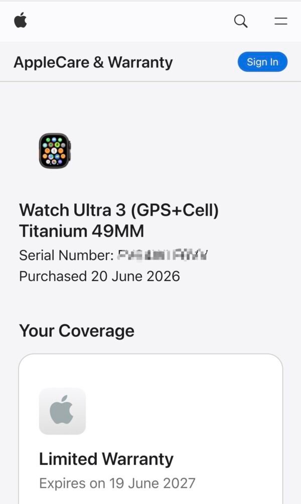 Apple Watch Ultra 3 49mm Titanium Black GPS + Cellular (Brand New)