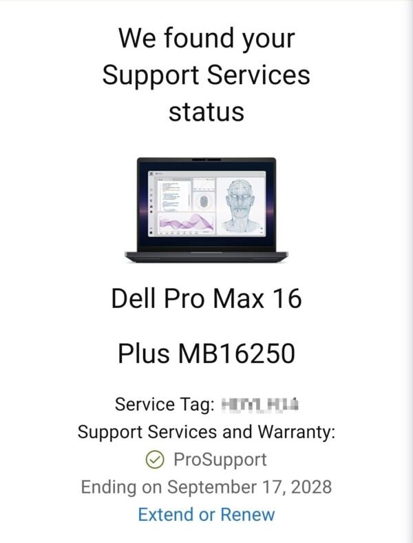 2026/06/1001277011.jpg Dell Pro Max 16 Plus 16-inch Core Ultra 9 64GB RAM 1TB SSD RTX Pro 3000 12GB AI Mobile Workstation (Pre-owned)