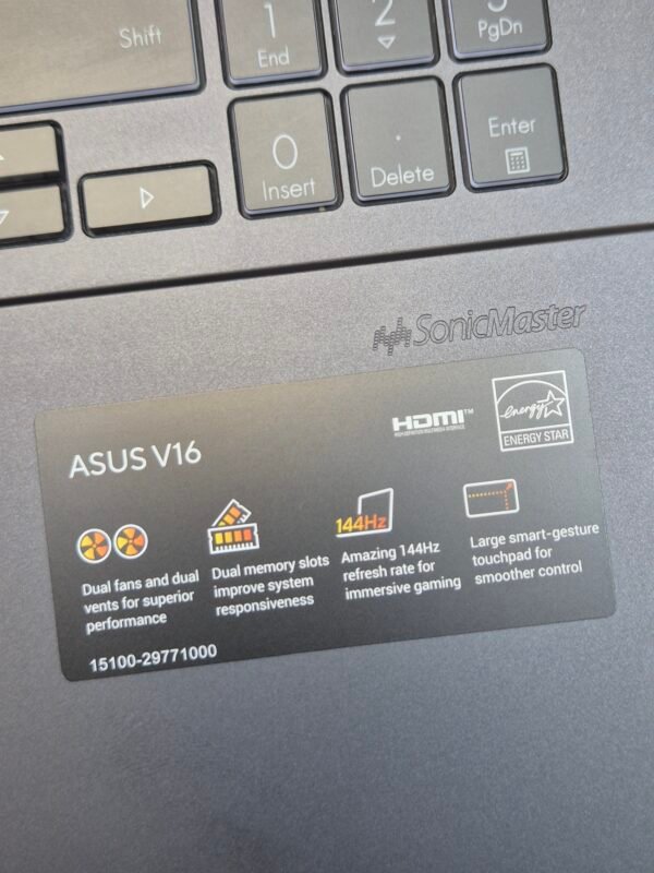 Asus V16 Gaming Laptop Intel Core 7 240H 32GB RAM 1TB RTX 5050 8GB (Pre-owned)