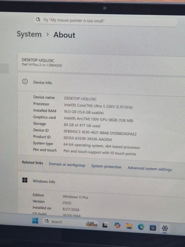 2026/09/1001306113-scaled.jpg Dell 14 Plus 2in1 DB04250 Core Ultra 5 16GB RAM 512GB SSD