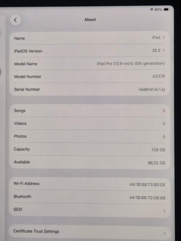 iPad Pro 12.9-Inch 5th Gen M1 Chip 128GB WiFi (Pre-owned)
