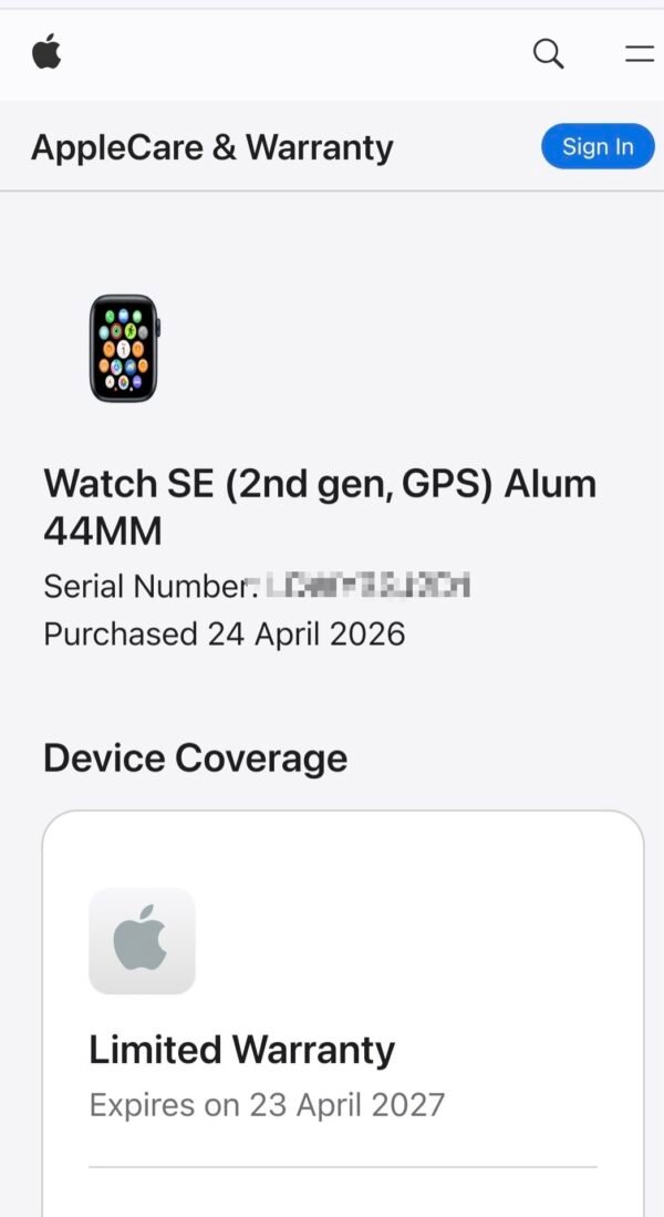 Apple Watch SE 2nd Gen 44mm GPS (Pre-owned)