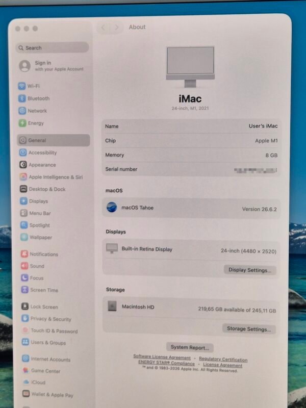 24-Inch iMac M1 Chip 8GB 256GB (PRE-OWNED)